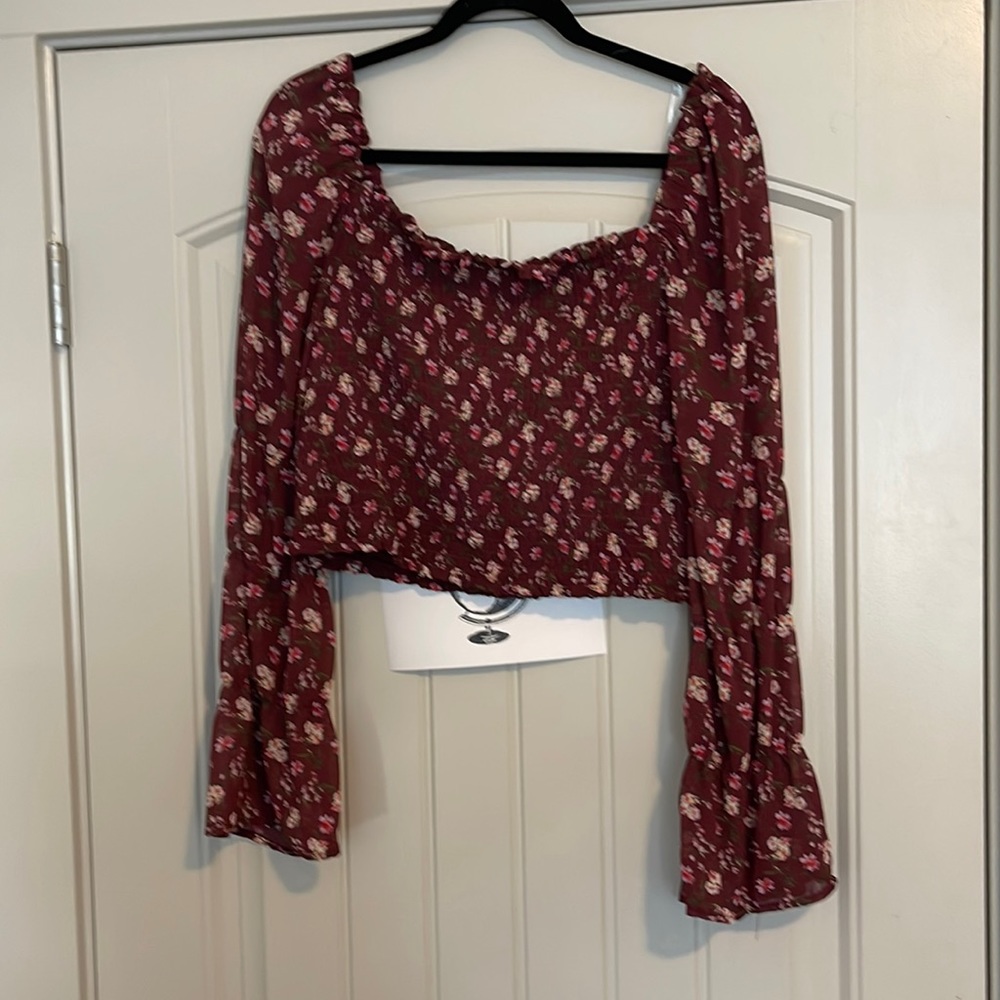 XXL Wild Fable fitted off the shoulder crop top